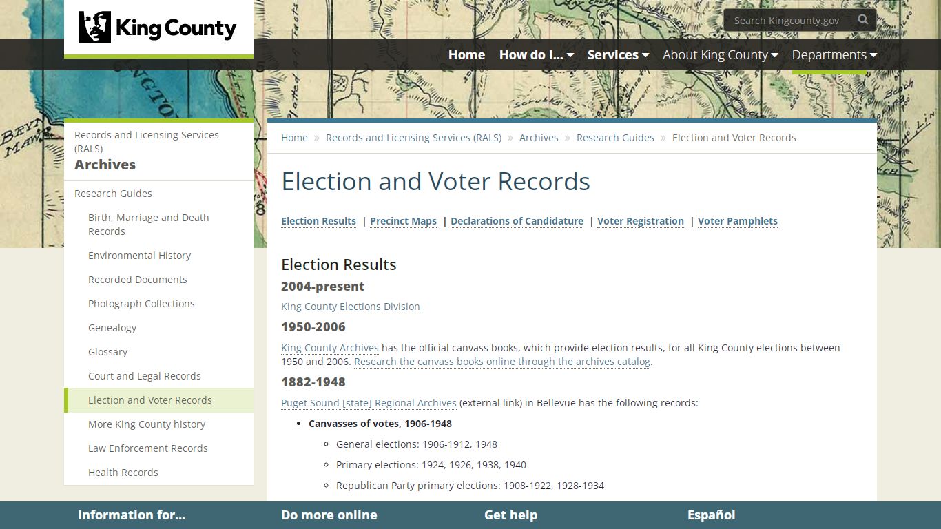 Election and Voter Records - King County - King County, Washington
